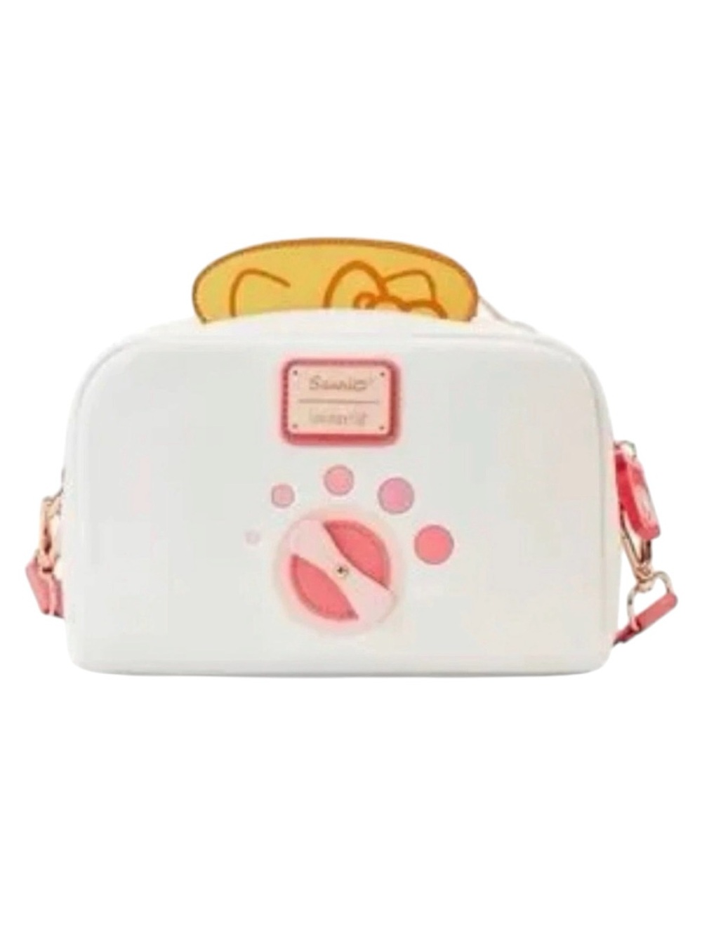 Loungefly Sanrio Hello Kitty Breakfast Toaster Crossbody Bag Women White - Picture 3 of 4